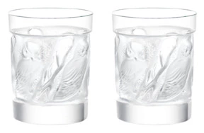 Набор стаканов для виски Lalique Совы, 2 шт, хрусталь