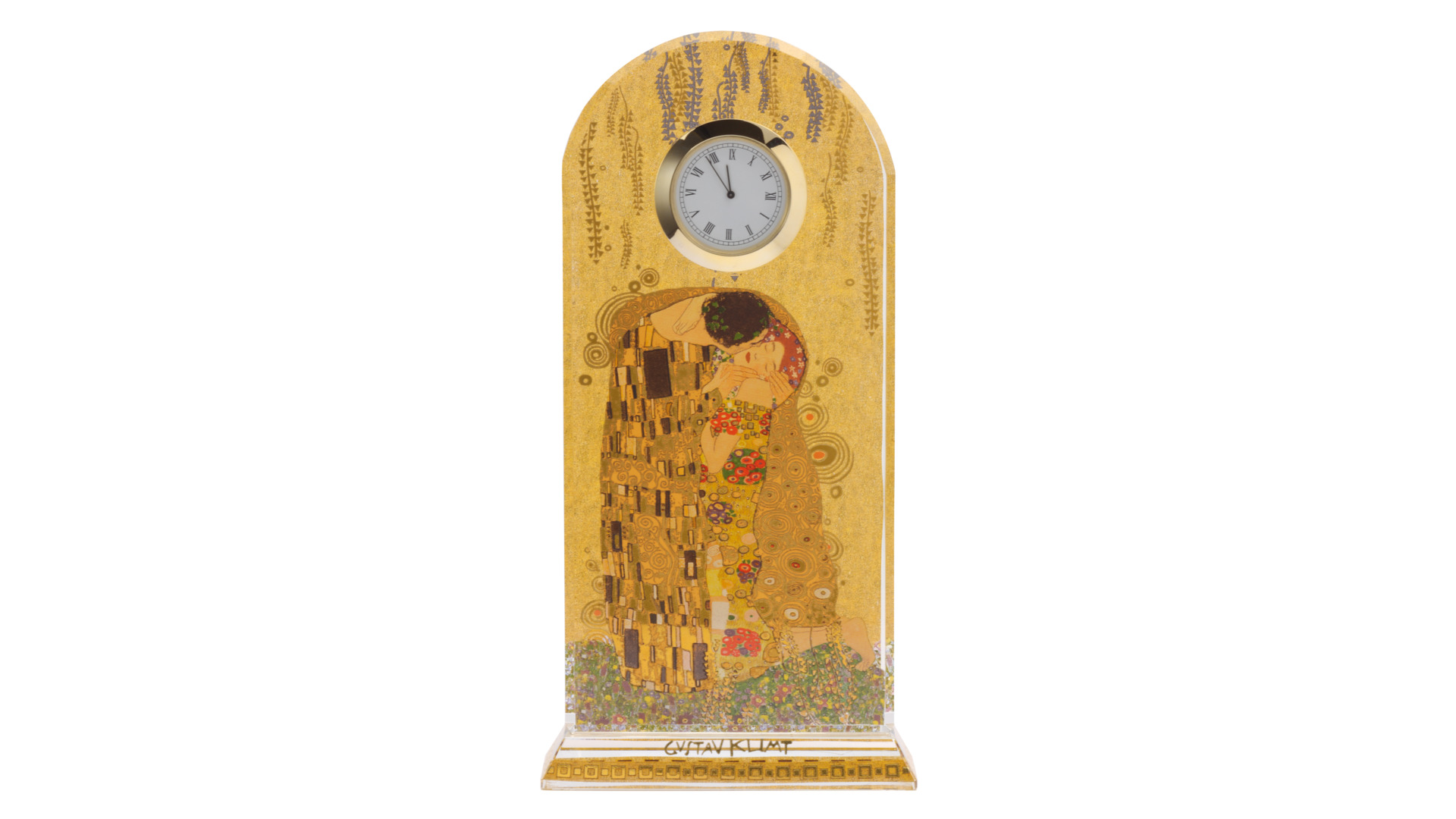 Часы Goebel Поцелуй Климт 23 см, стекло