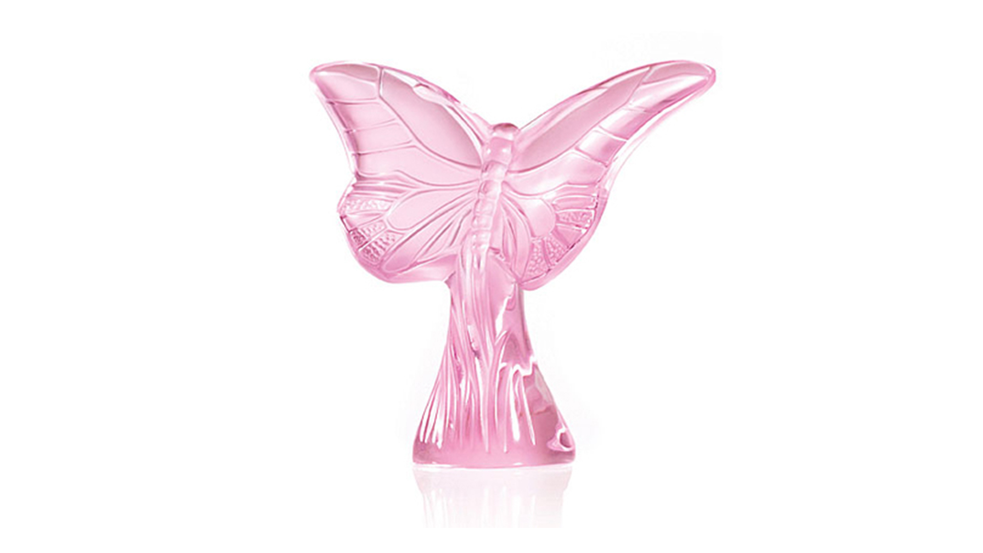 Фигурка Lalique Бабочка, хрусталь, розовый