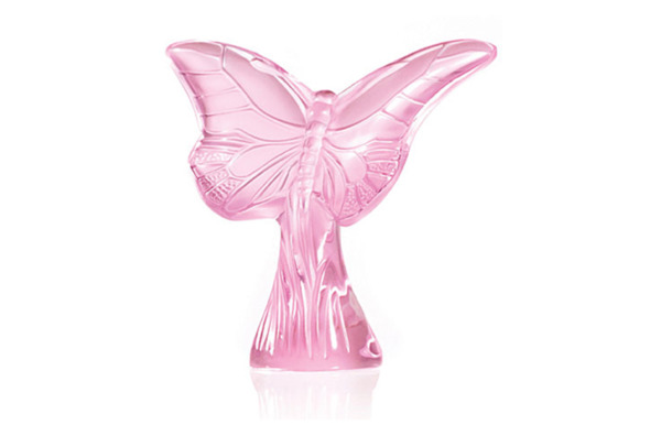 Фигурка Lalique Бабочка, хрусталь, розовый