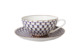 Сервиз чайный ИФЗ Кобальтовая сетка Купольная на 6 персон 14 предметов, фарфор костяной