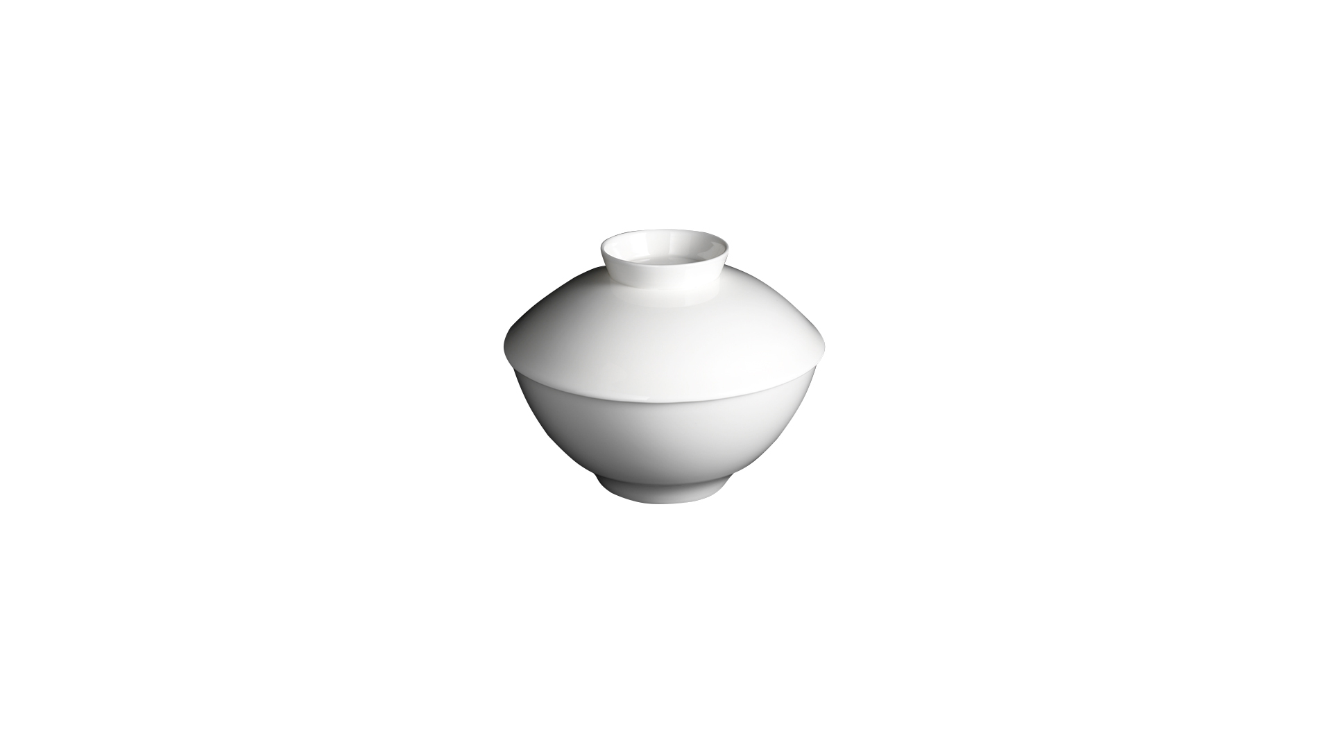 Чаша суповая с крышкой Dibbern "Белый декор,линия Азия" 16см