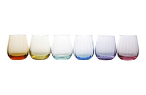 Набор из 6 стаканов для виски Moser Оптик 360 мл, 6 цветов, п/к