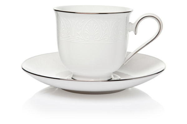 Чашка чайно-кофейная с блюдцем Lenox Ханна, платиновый кант 180 мл