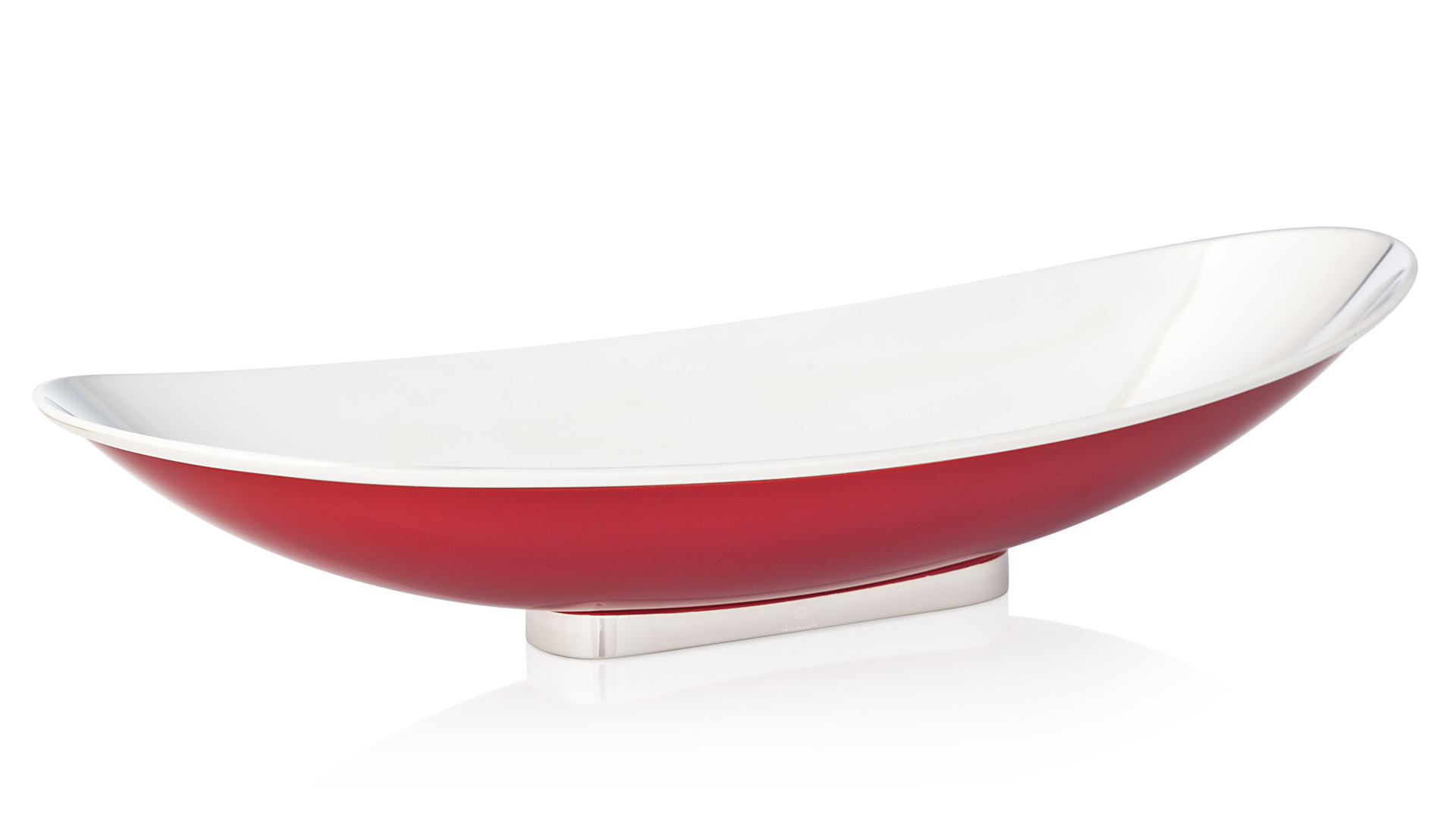 Блюдо для центра стола овальное 39 см Schiavon Дизайн-микс, Контемпоранео, красный лак