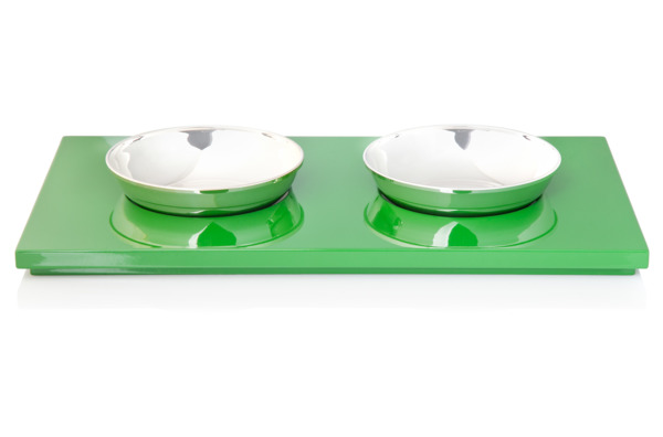 Набор из 2 чаш с подставкой 44 см Schiavon Дизайн-микс,  Берлино, зеленый лак