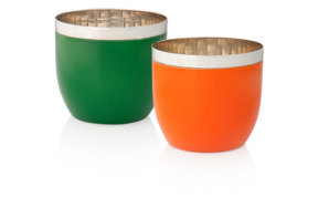 Набор из 2 стаканов Schiavon Дизайн-микс,  Schiavon Инглезе, зелен/оранж п/к