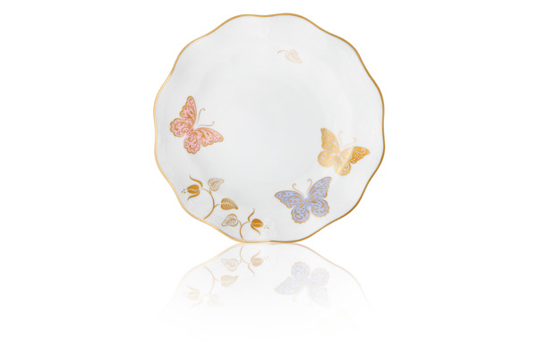 Тарелка десертная Royal Crown Derby Королевская бабочка 16см  (цветная)