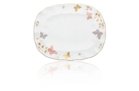 Блюдо овальное Royal Crown Derby Королевская бабочка 33см(цветное)