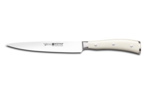 Нож кухонный для нарезки Wuesthof Ikon Cream White 16 см, сталь кованая