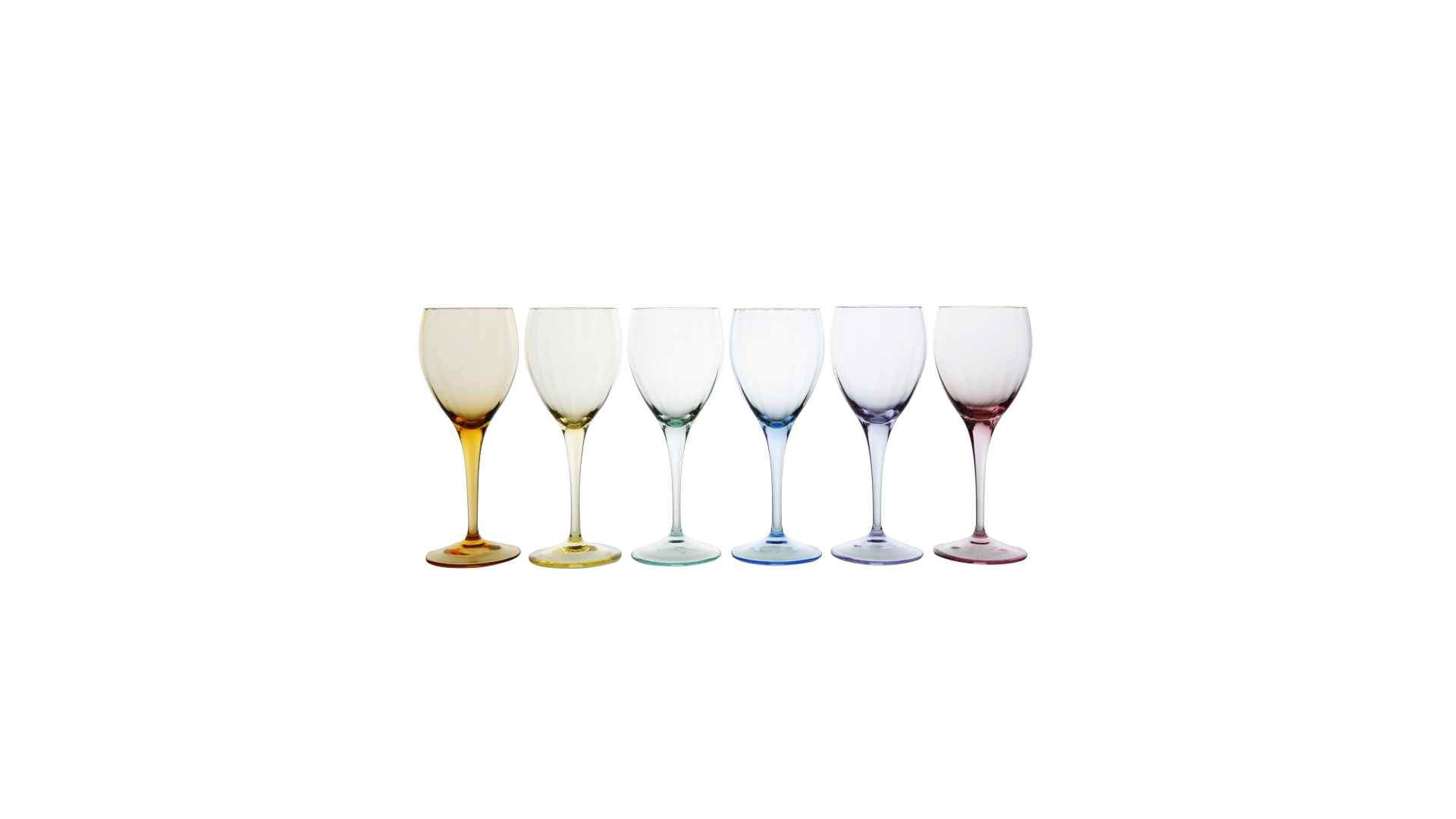Набор бокалов для красного вина Moser Оптик 350 мл, 6 шт, 6 цветов