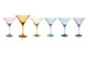 Набор бокалов для мартини Moser  Оптик 290 мл, 6 шт, 6 цветов