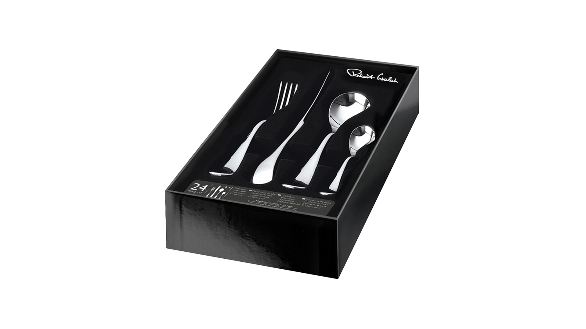 Набор столовых приборов Robert Welch Ашбери Брайт на 6 персон 24 предмета, сталь 18/10, п/к