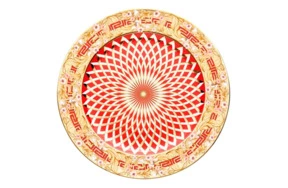 Блюдо круглое Rosenthal Versace Яркое Рождество 30см, фарфор