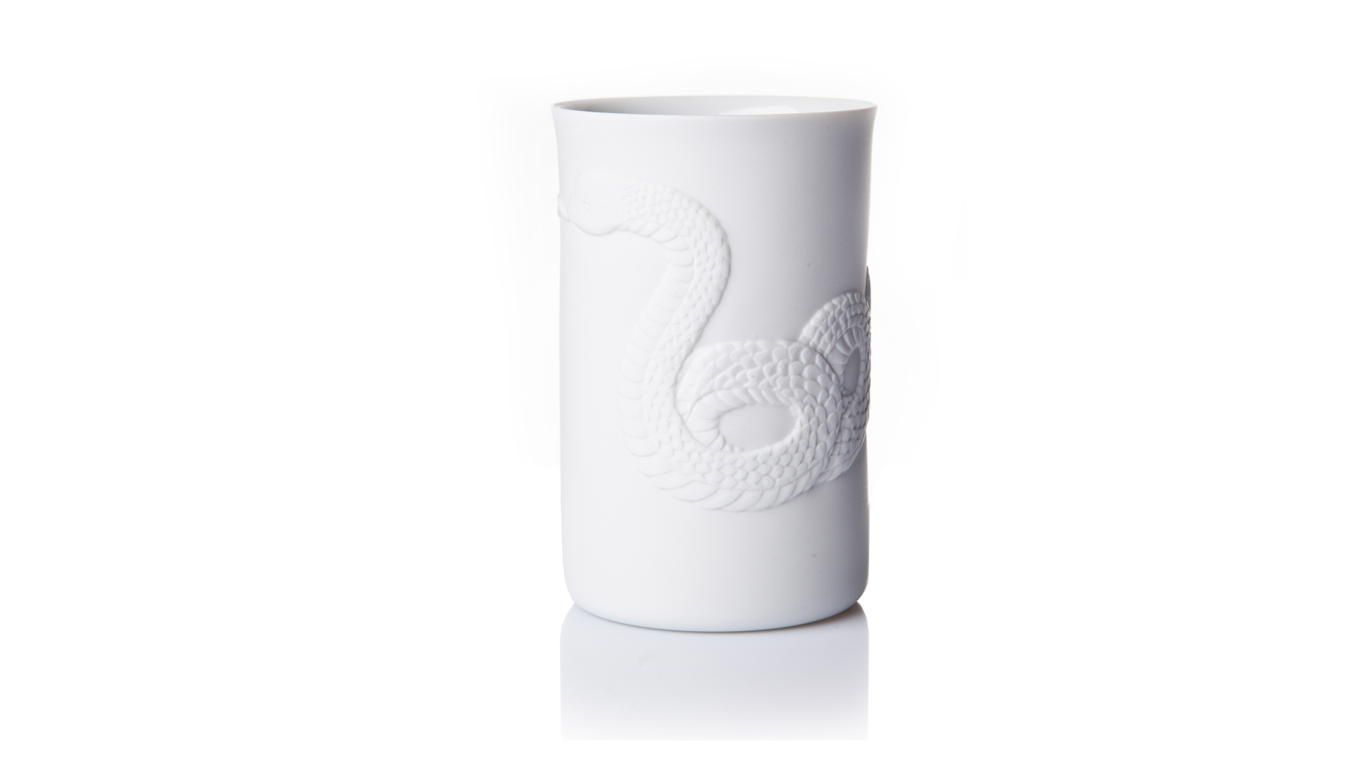 Чашка-бокал для горячих напитков Furstenberg Змея, белый
