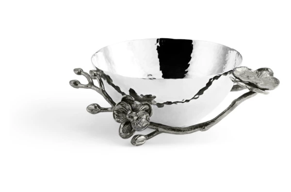 Чаша для орехов Michael Aram Чёрная орхидея 15 см, сталь нержавеющая