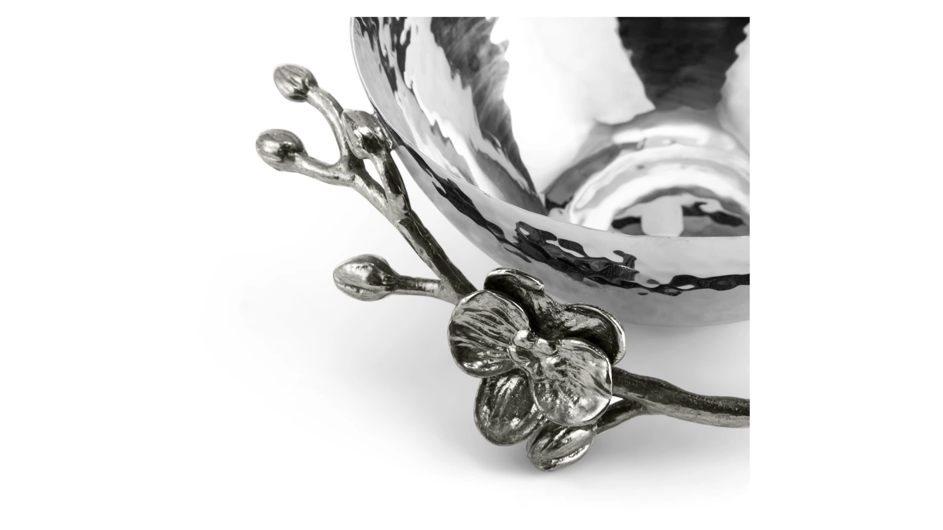 Чаша для орехов Michael Aram Чёрная орхидея 15 см, сталь нержавеющая