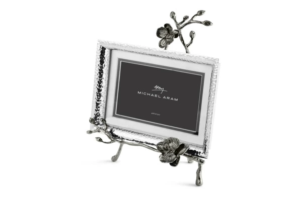 Рамка для фото на подставке Michael Aram Черная орхидея 13х18 см, сталь нержавеющая, серебристая