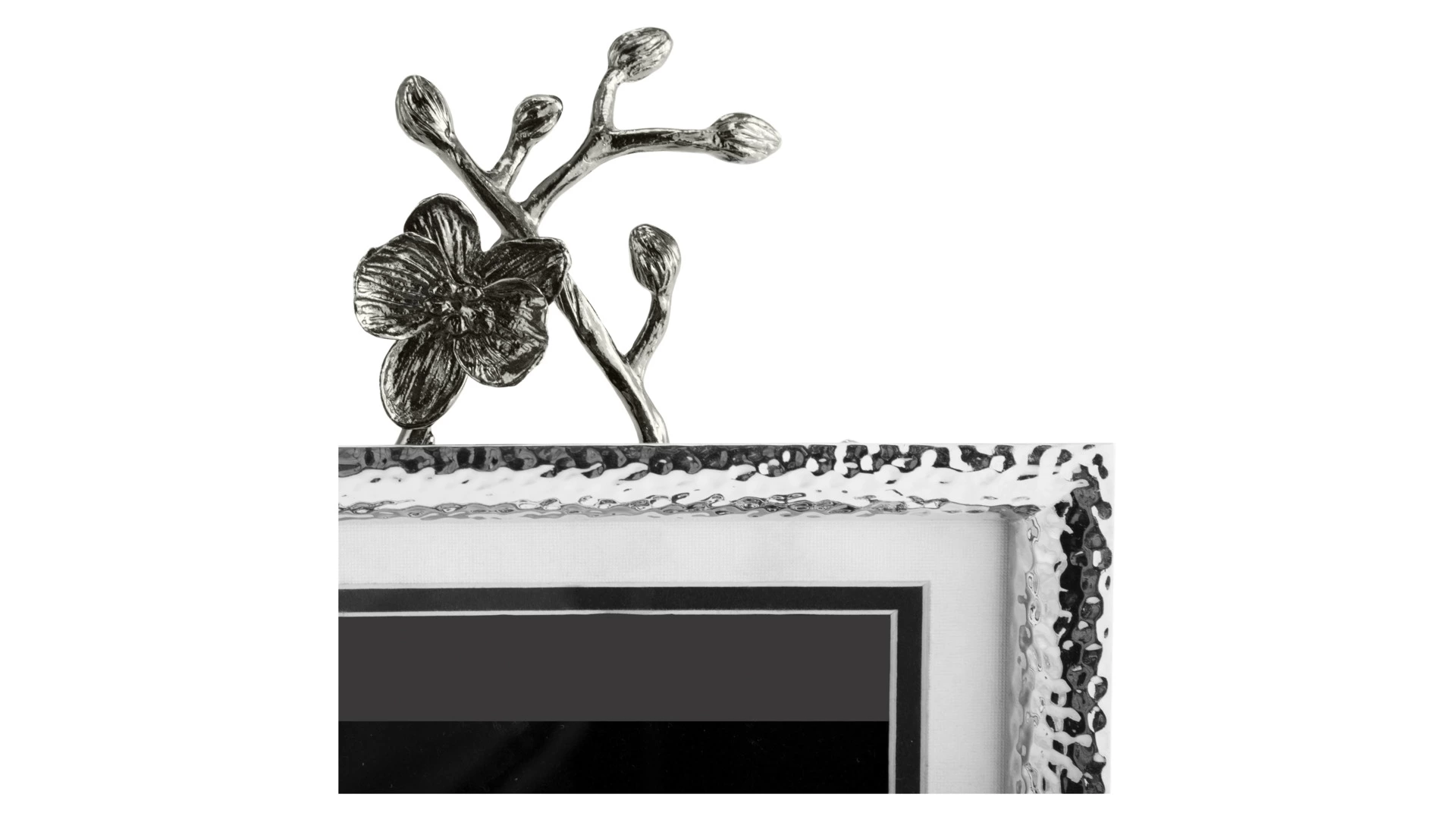 Рамка для фото на подставке Michael Aram Черная орхидея 13х18 см, сталь нержавеющая, серебристая