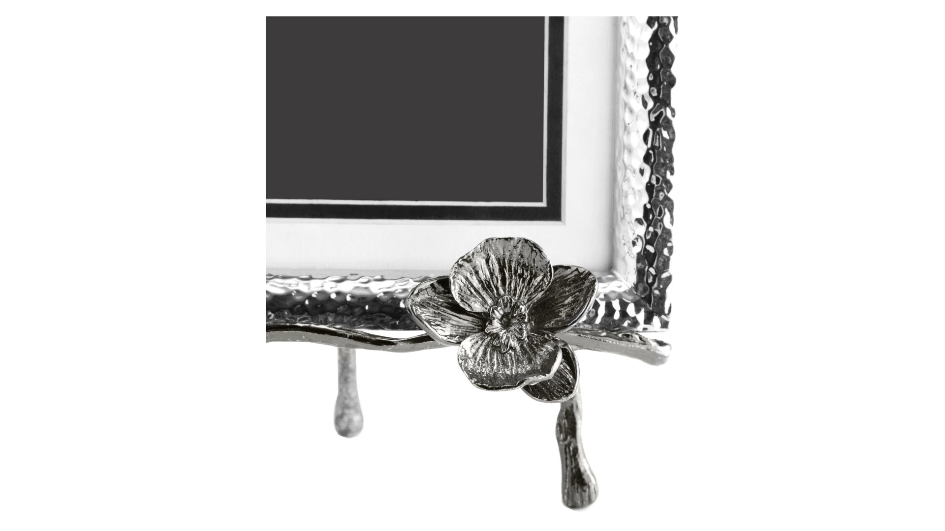 Рамка для фото на подставке Michael Aram Черная орхидея 13х18 см, сталь нержавеющая, серебристая