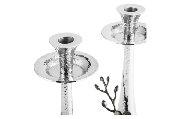 Набор подсвечников Michael Aram Черная орхидея 28 см, 2 шт, серебристый