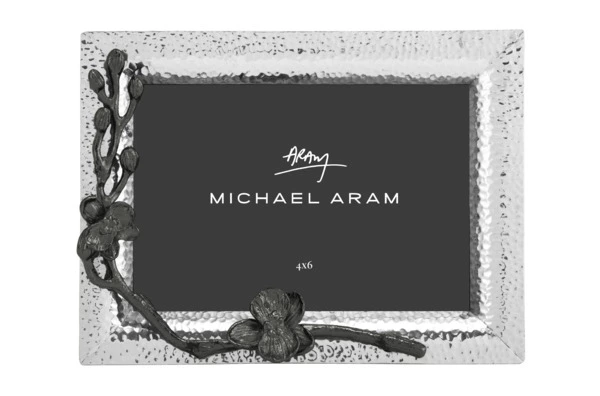 Рамка для фото Michael Aram Черная орхидея 10х15 см, сталь нержавеющая, серебристая