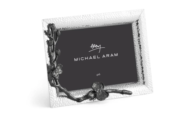 Рамка для фото Michael Aram Черная орхидея 10х15 см, сталь нержавеющая, серебристая