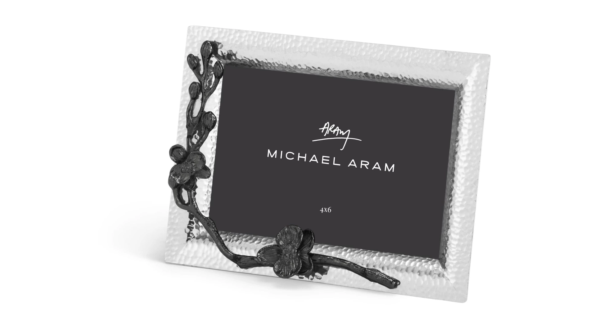 Рамка для фото Michael Aram Черная орхидея 10х15 см, сталь нержавеющая, серебристая