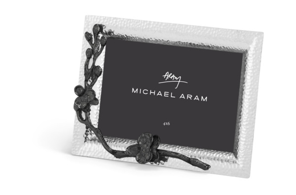 Рамка для фото Michael Aram Черная орхидея 10х15 см, серебристая