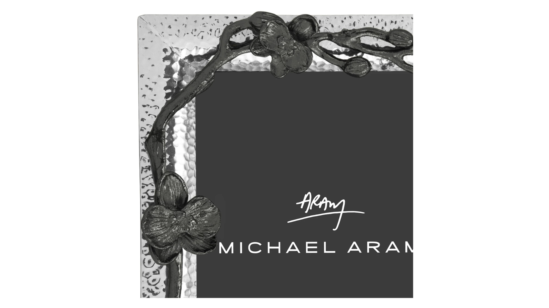 Рамка для фото Michael Aram Черная орхидея 10х15 см, сталь нержавеющая, серебристая