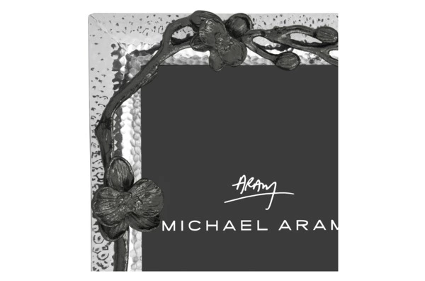 Рамка для фото Michael Aram Черная орхидея 10х15 см, сталь нержавеющая, серебристая