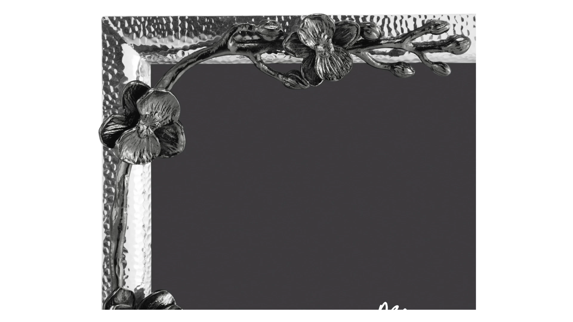 Рамка для фото Michael Aram Черная орхидея 20х25 см, сталь нержавеющая, серебристая