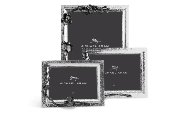 Рамка для фото Michael Aram Черная орхидея 20х25 см, сталь нержавеющая, серебристая