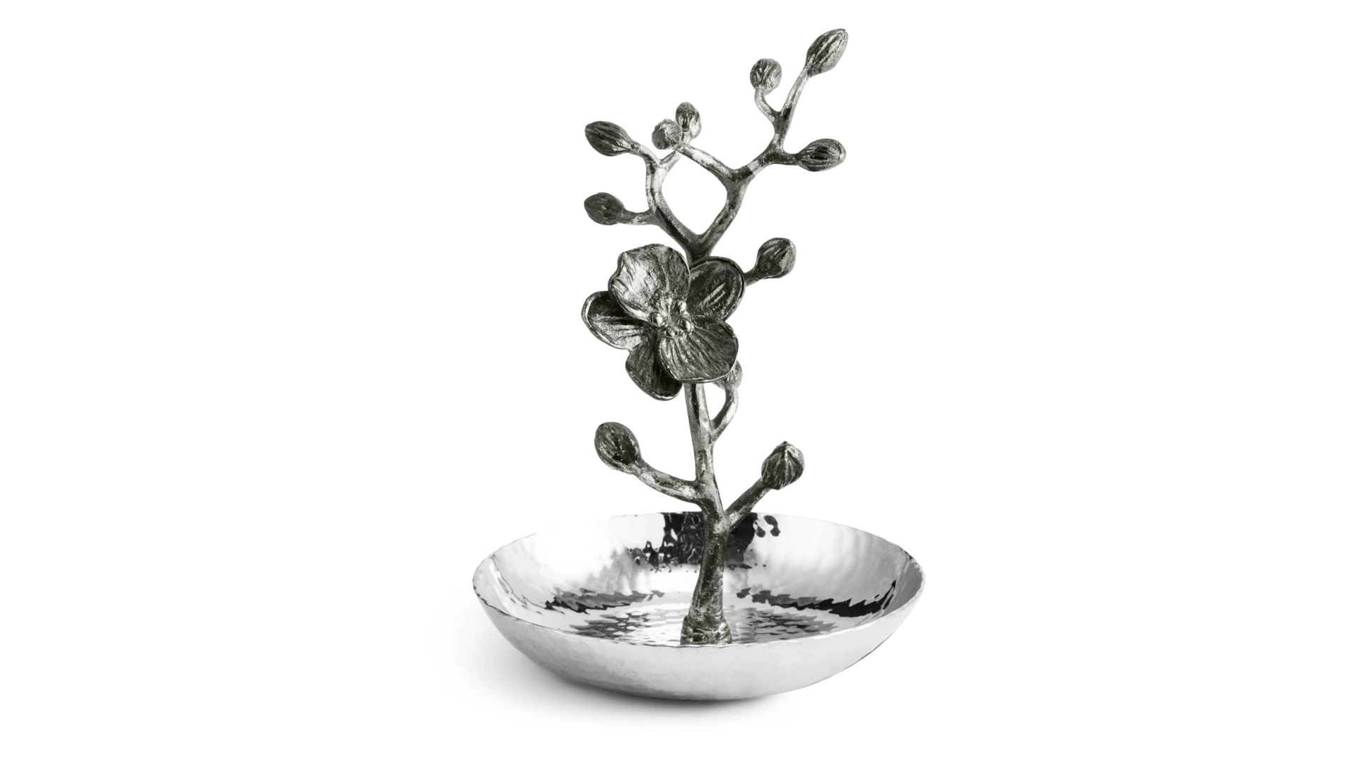 Подставка для колец Michael Aram Чёрная орхидея 14 см, сталь нержавеющая, серебристая