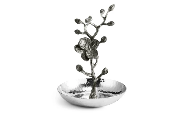 Подставка для колец Michael Aram Чёрная орхидея 14 см, сталь нержавеющая, серебристая