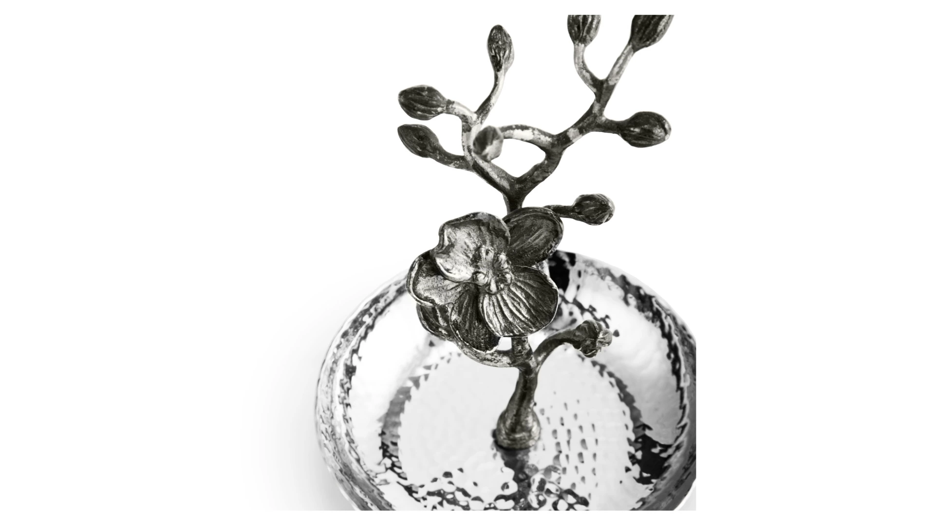 Подставка для колец Michael Aram Чёрная орхидея 14 см, сталь нержавеющая, серебристая