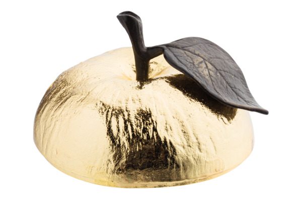 Сахарница с ложкой Michael Aram Золотое яблоко 11 см, золотистая