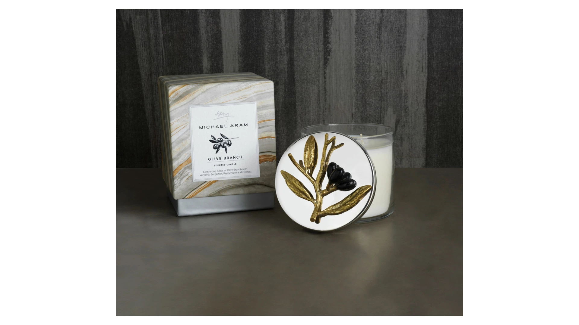 Свеча Michael Aram Золотая оливковая ветвь 12,5 см