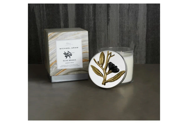 Свеча Michael Aram Золотая оливковая ветвь 12,5 см