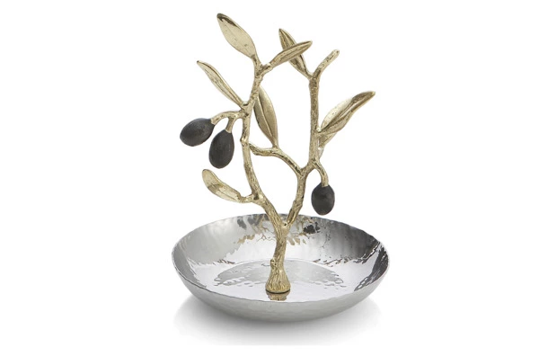 Подставка для колец Michael Aram Золотая оливковая ветвь 10 см