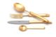 Набор столовых приборов Cutipol Карэ Голд на 6 персон 24 предмета, сталь, золотой, матированный, п/к