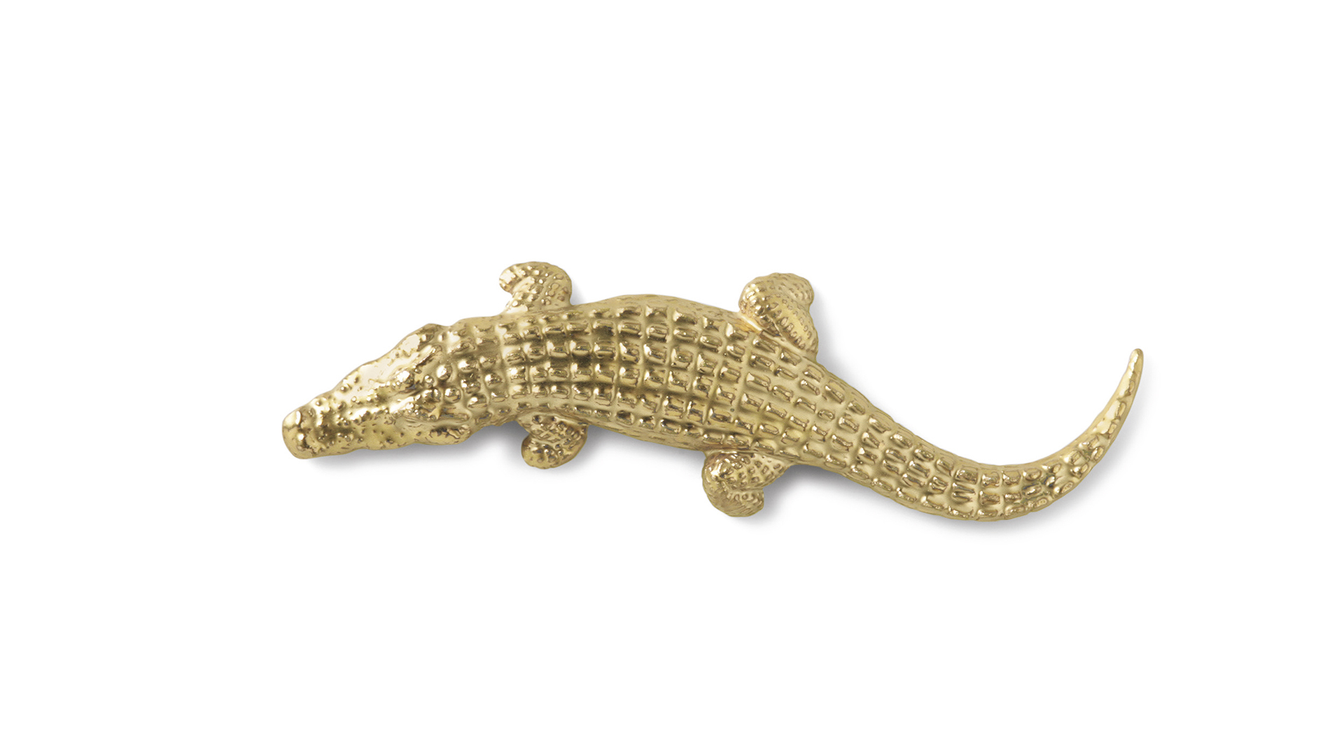 Подставка для ножа Sieger by Furstenberg Нильский крокодил 13 см, золотая