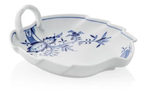 Блюдо - лист Meissen 19 см Луковый декор, стилизованный