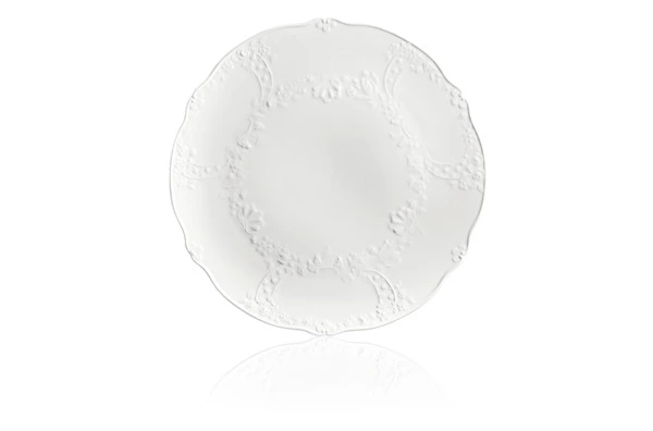 Блюдо для торта Meissen 32 см Новый марсель, белый рельеф