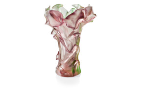 Ваза Cristal de Paris Анемон 30 см, пурпурная