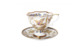 Чашка кофейная с блюдцем ИФЗ Фантастические бабочки Наташа 120 мл, фарфор костяной