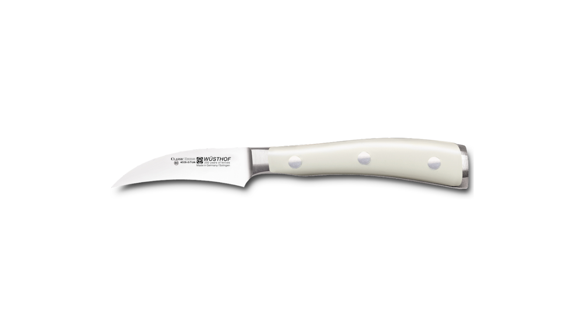 Нож для чистки овощей и фруктов WUESTHOF Ikon Cream White 8см, кованая сталь