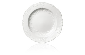 Тарелка обеденная Meissen 25 см Новый марсель, белый рельеф
