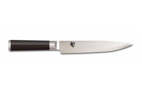 Нож для тонкой нарезки KAI Шан Классик 18 см, дамасская сталь, 32 слоя
