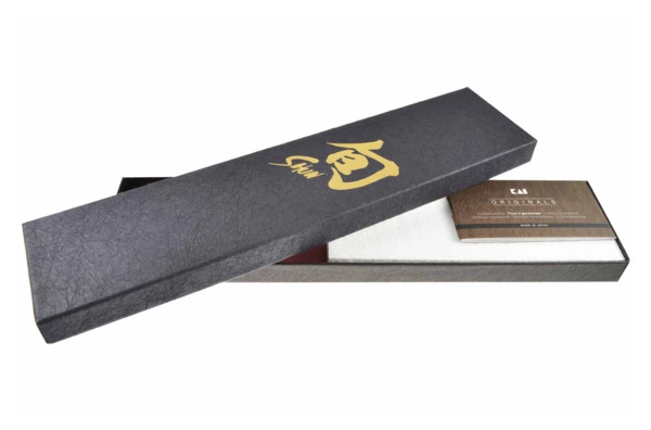 Нож для тонкой нарезки KAI Шан Классик 18 см, дамасская сталь, 32 слоя